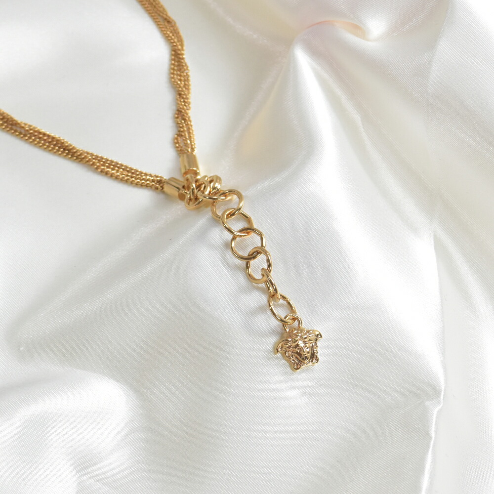 楽天市場】ヴェルサーチ ネックレス メデューサ 3連チェーン グレカ