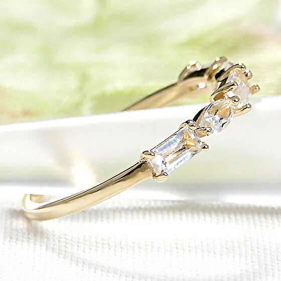 楽天市場】【送料無料】K18YG ホワイトトパーズ リング18金 K18 18K