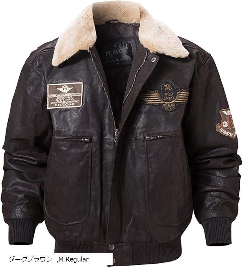 楽天市場】メンズ 本革 ボンバーレザージャケット パイロット コート