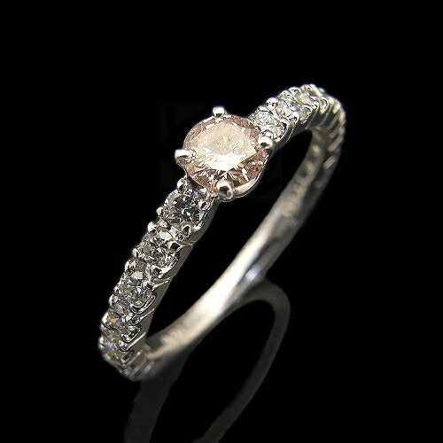 楽天市場】【1点物】プラチナ Pt900 ファンシー ライト ピンクダイヤ