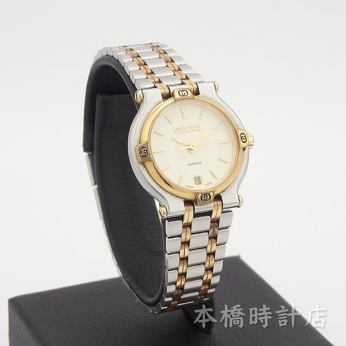 楽天市場】グッチ GUCCI 9000L レディース アイボリー 機械点検・電池
