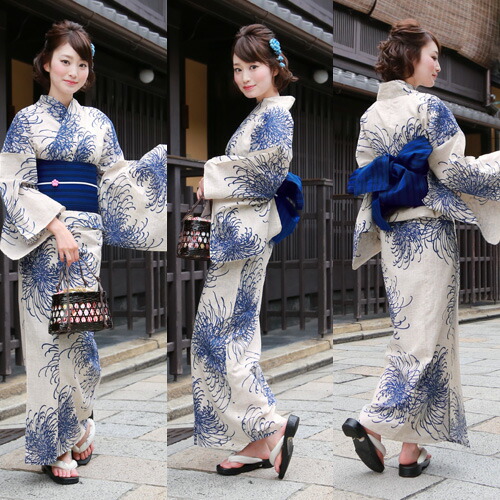 楽天市場】浴衣 セット レトロ レディース 高級綿麻浴衣3点セット