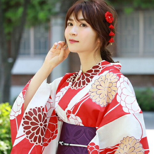 楽天市場】浴衣 セット レトロ 高級変わり織り綿浴衣3点セット「赤と