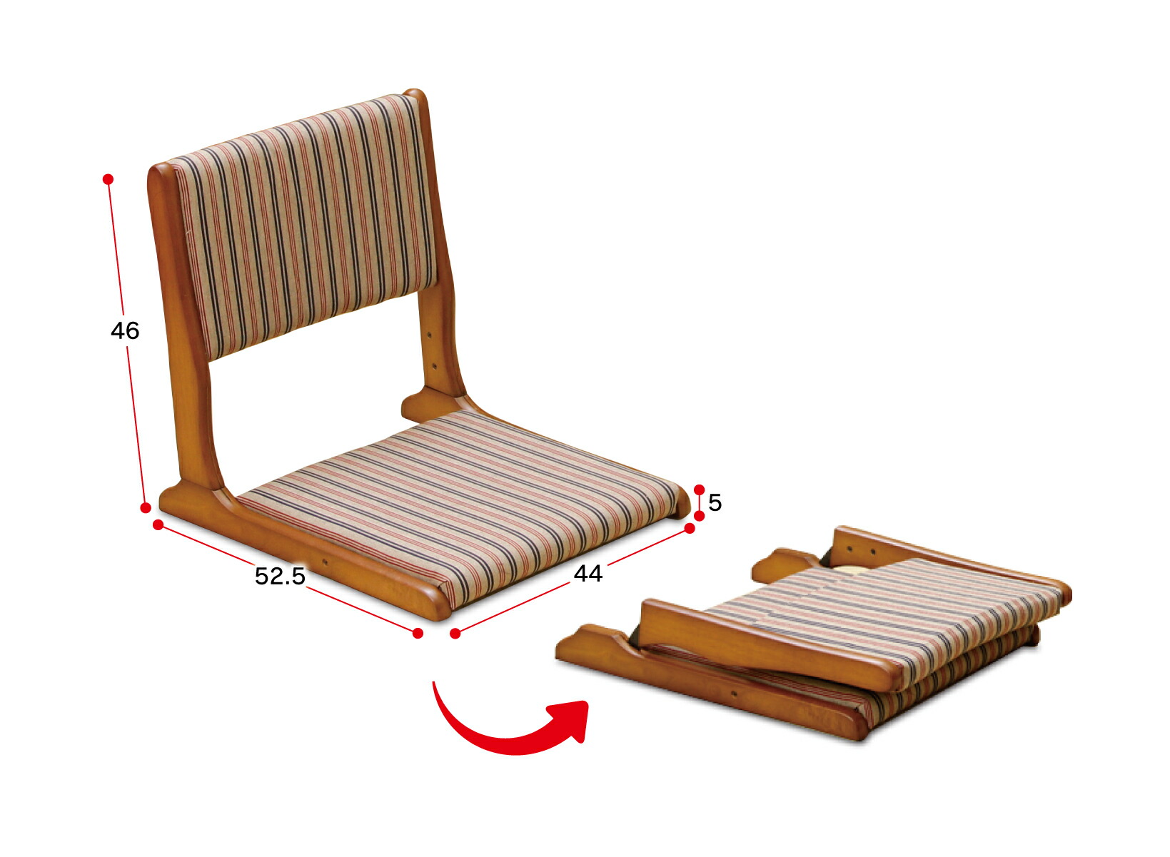 楽天市場】中居木工 木製座椅子 「利休」 お座敷チェア 日本製 国産