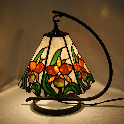 楽天市場】ステンドグラス ランプ・6面体吊り下げランプ（カトレア