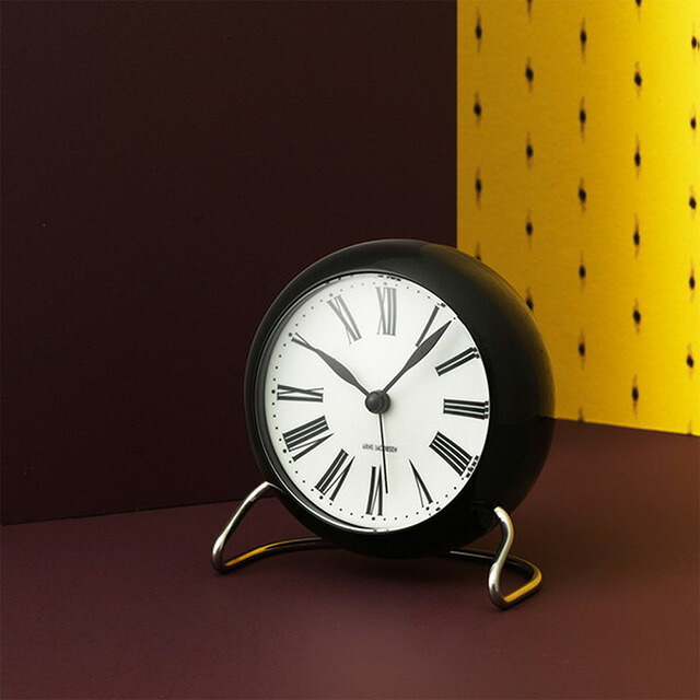 楽天市場】アルネ ヤコブセン Roman Table Clock 11cm white クォーツ