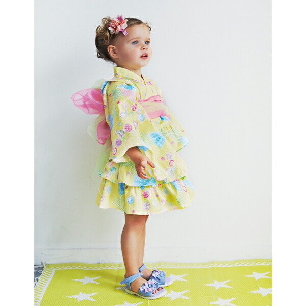 楽天市場】メゾピアノ(mezzo piano)飴リボン柄浴衣ドレス : NARUMIYA