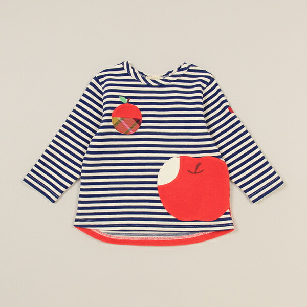 楽天市場】ベイビーチアー(baby cheer)りんごボーダートレーナー