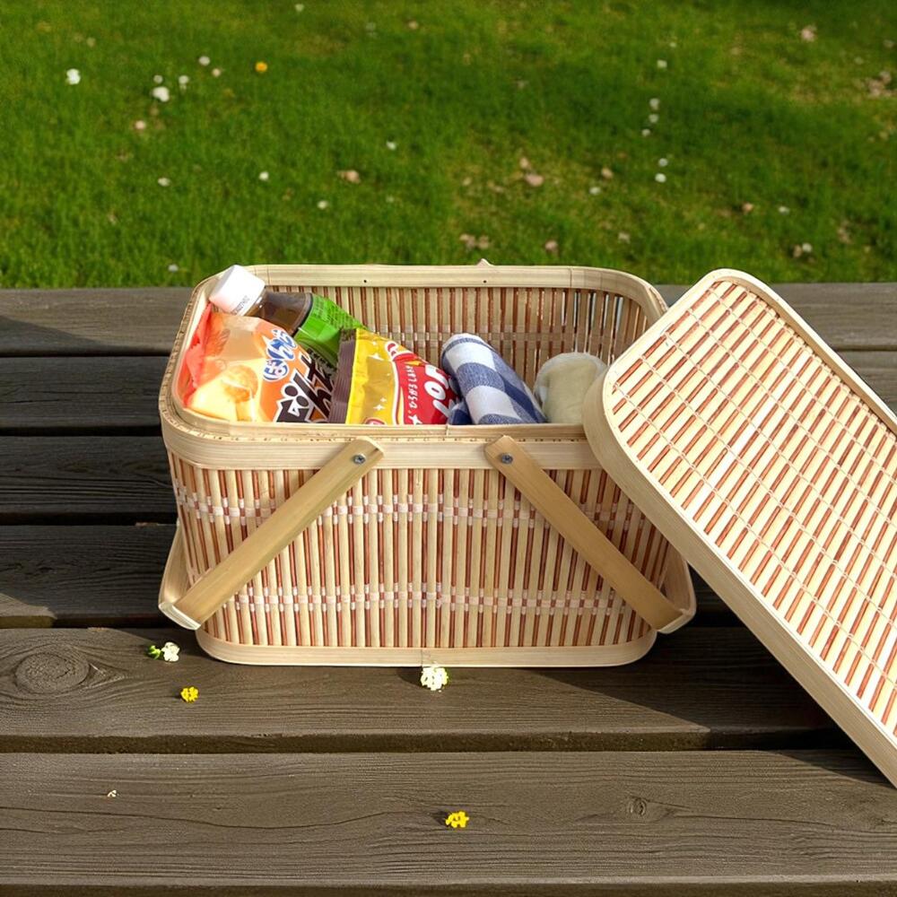 楽天市場】＼3/1は当店5%OFF+P5倍／ 竹 ピクニックバスケット かご