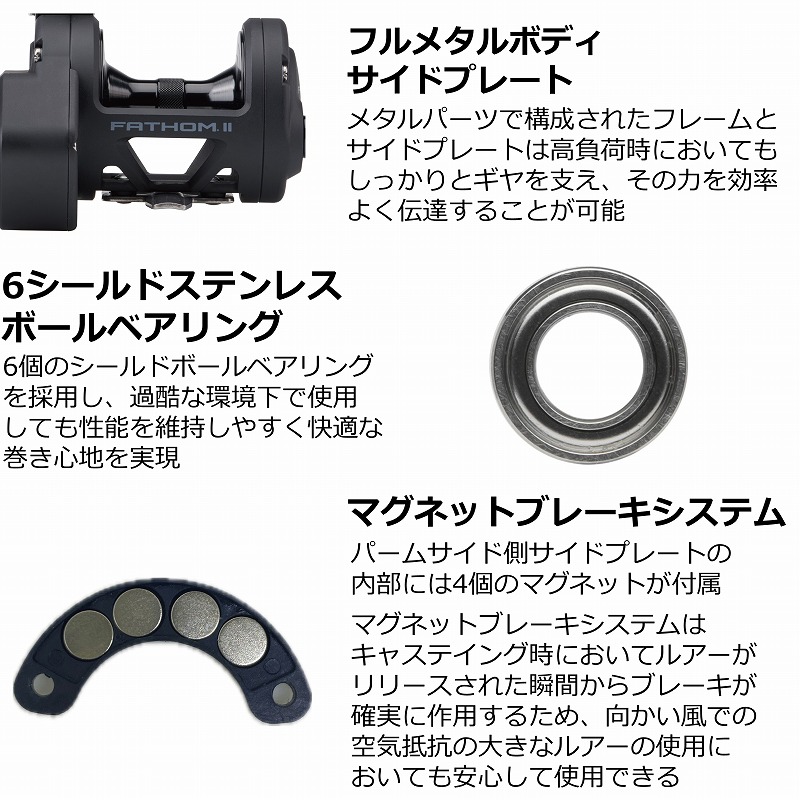 楽天市場】 PENN(ペン) ファゾムII 15SD マグネットブレーキ 15SD