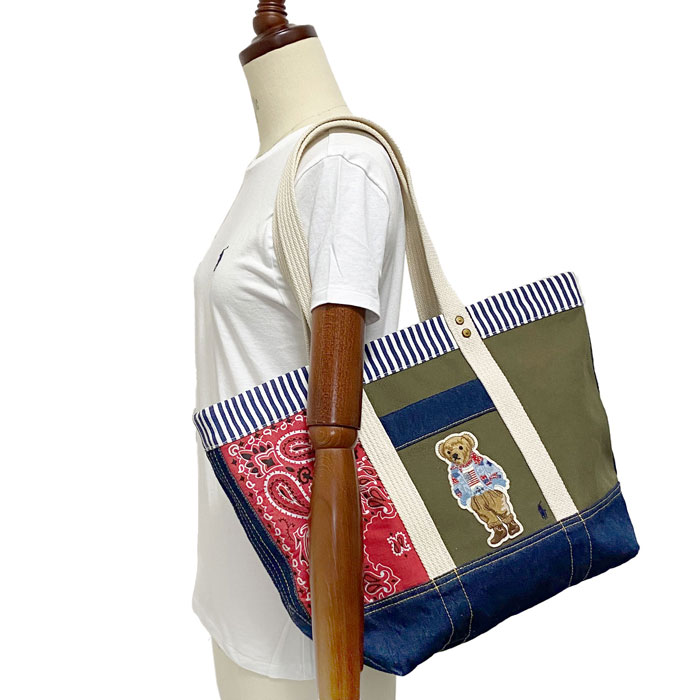 楽天市場】ポロ ラルフローレン ポロベアー パッチワーク トートバッグ