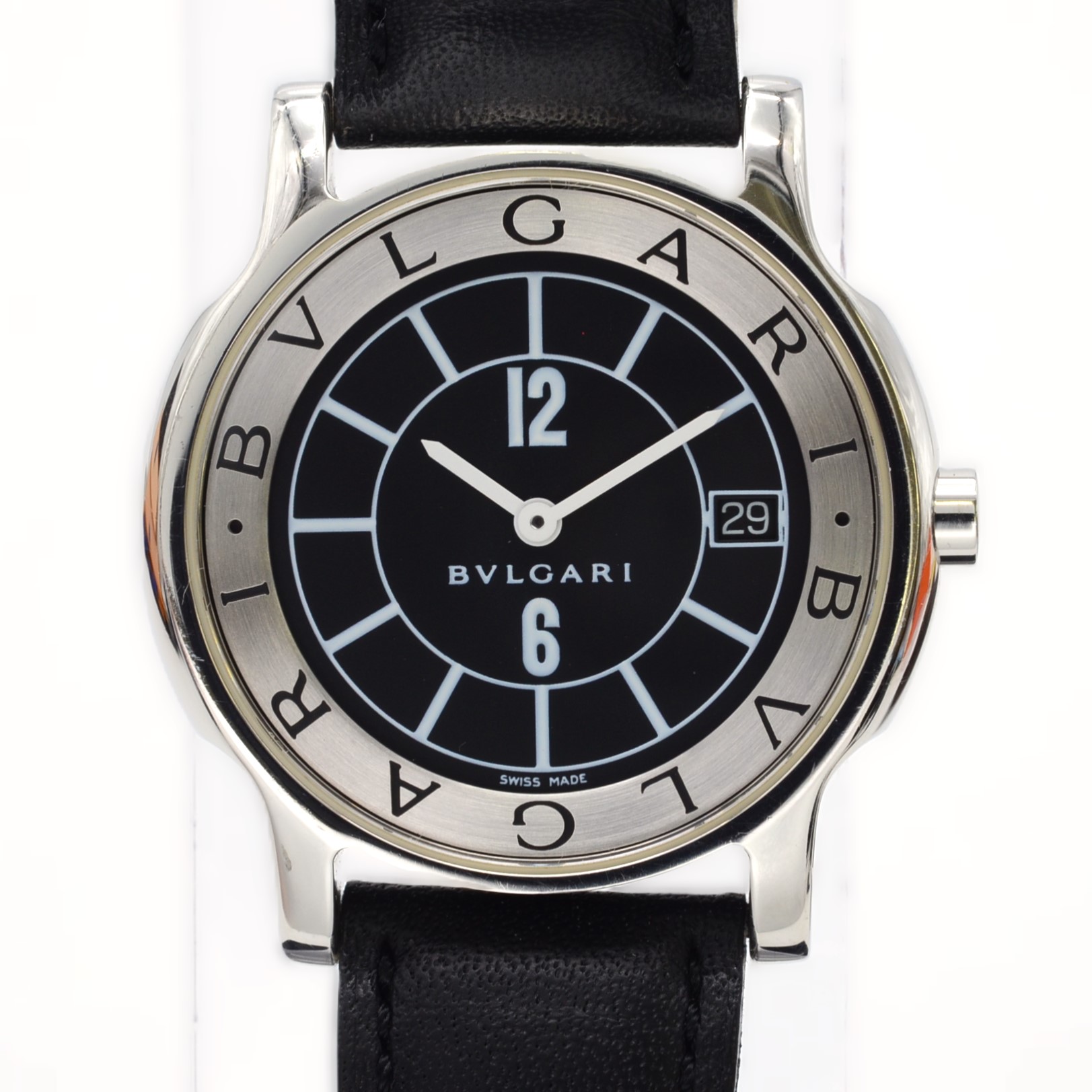 楽天市場】BVLGARI ブルガリ ソロテンポ ST35S メンズ腕時計 黒文字盤