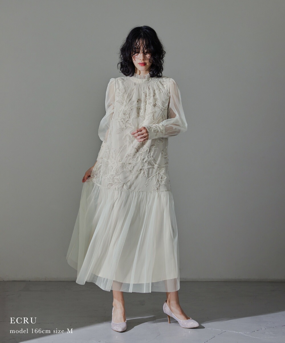 楽天市場】フェザーフラワーチュールドレス パーティードレス 結婚式