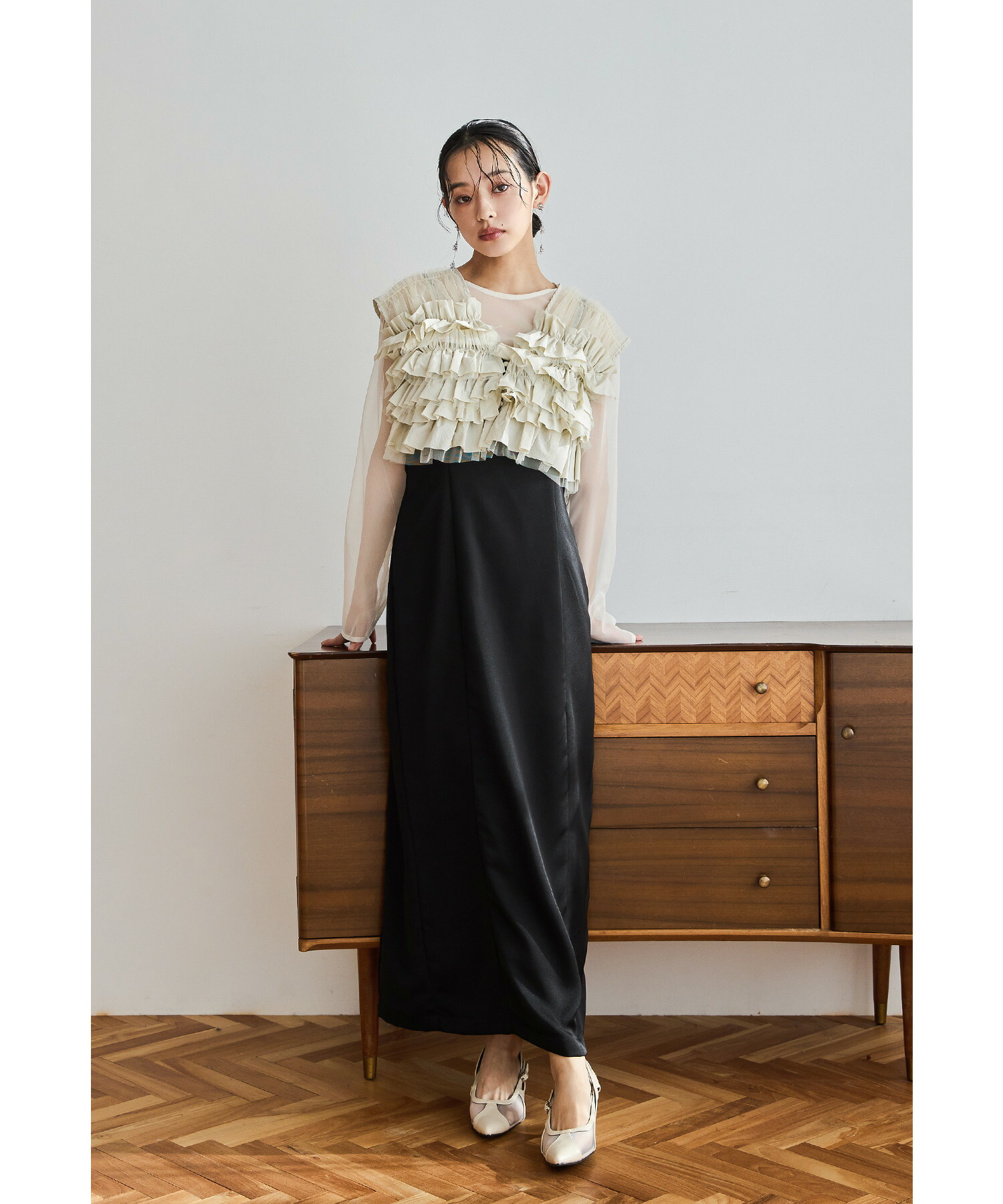 楽天市場】タフタチュールベストセットドレス 3点セット パーティー