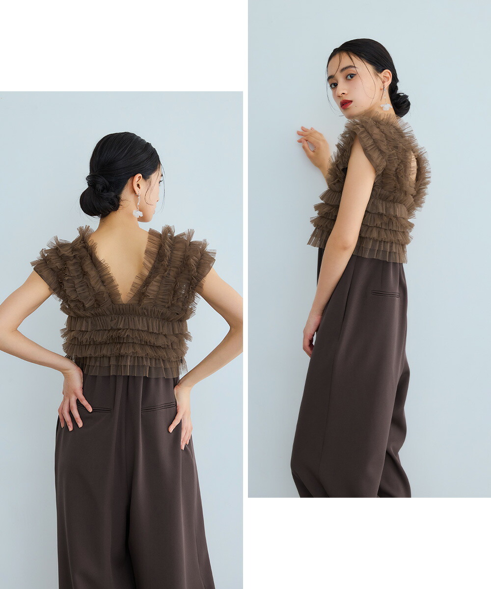 楽天市場】チュールベストオールインワンドレス パーティードレス 結婚