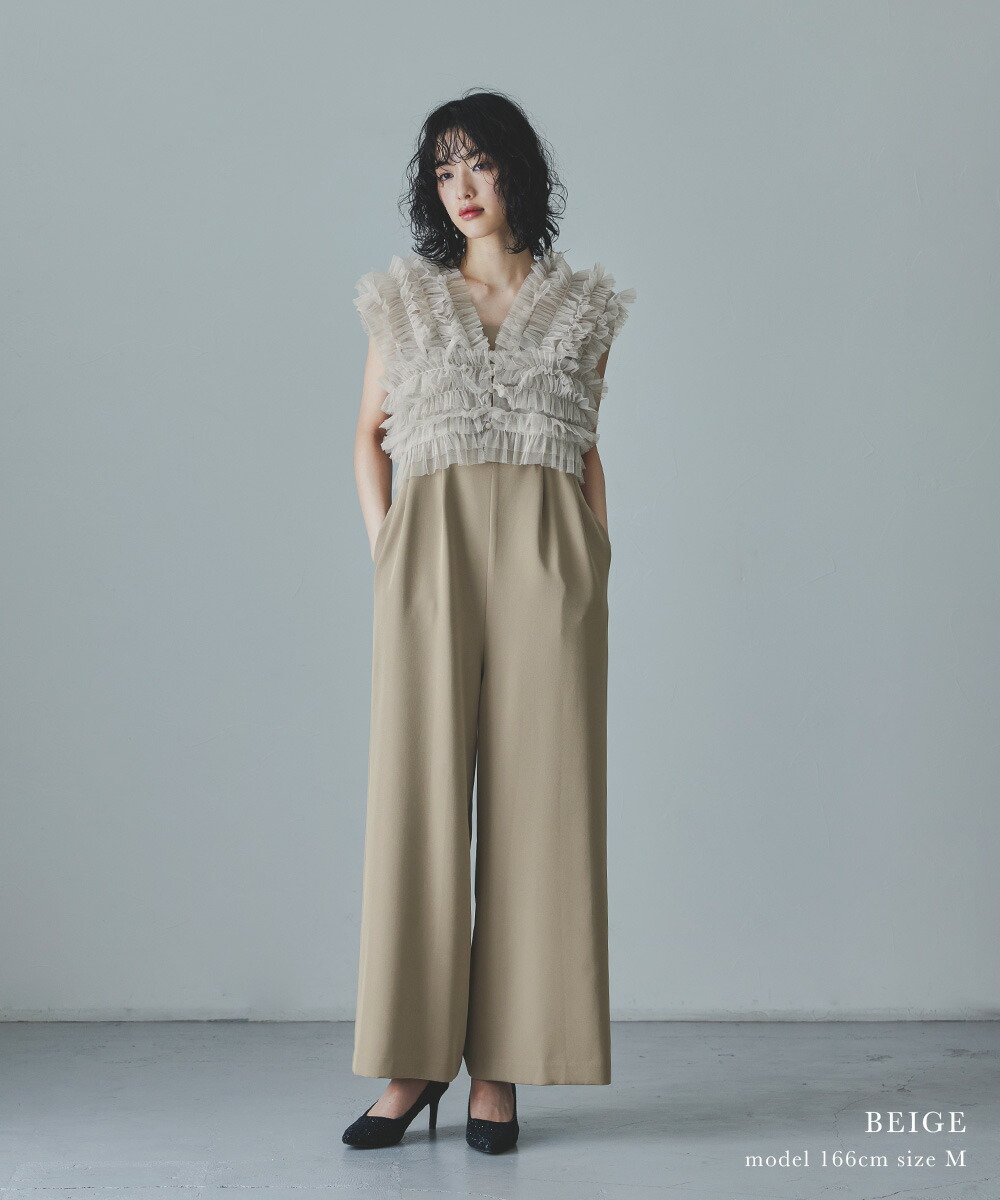 楽天市場】チュールベストオールインワンドレス パーティードレス 結婚