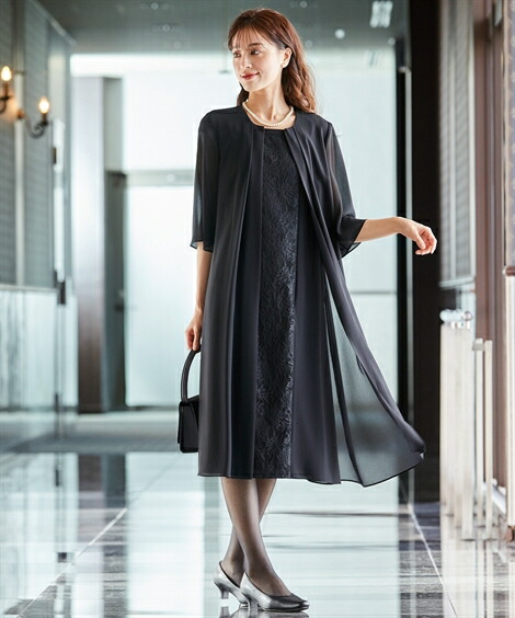 楽天市場】喪服 礼服 ブラックフォーマル ワンピース 大きいサイズ