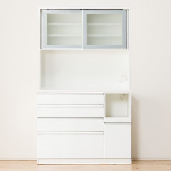 楽天市場】[幅120cm] キッチンボード ( レジューム120-2AG-S WH/120