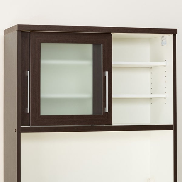 楽天市場】[幅90cm] キッチンボード (レジューム 90TG-S DBR/90TH-R