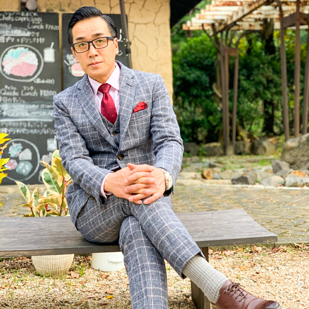 楽天市場】グレーチェック秋冬シングルジャケットスリーピーススーツ