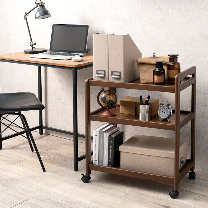 楽天市場】天然木 キッチンワゴン 3段 VW-7977 カート ワゴン