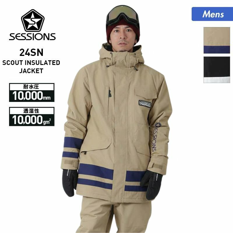 ⭐︎！sessionsスノーボードウェアセット SESSIONS セッションズ CHAOS PULLOVER JACKET WHITE 23-24