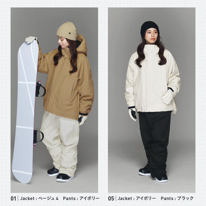 楽天市場】スノーボードウェア レディース 上下セット スノボウェア