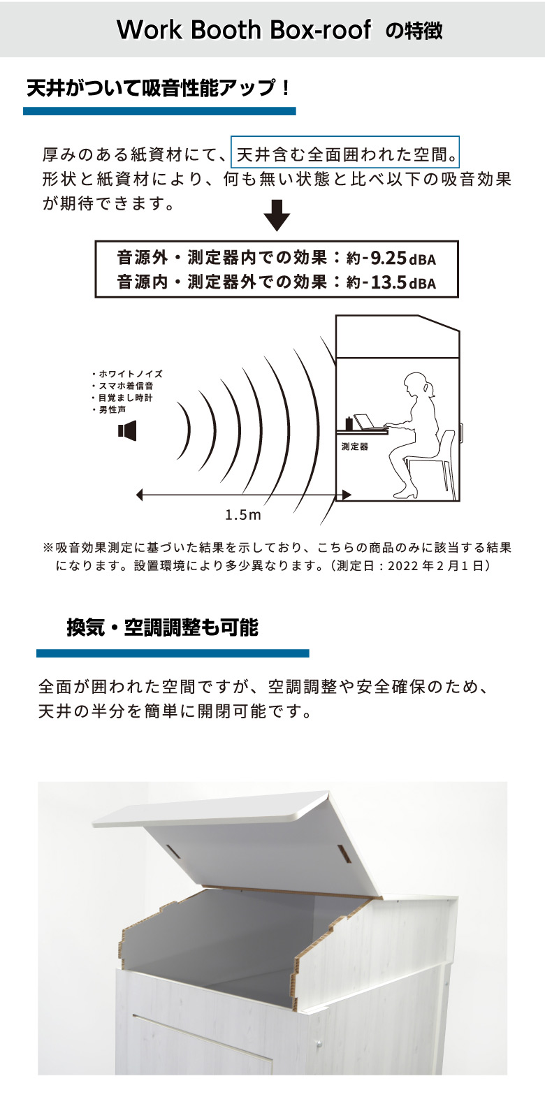 楽天市場】テレワーク ワークブースボックス 【天井・ライト付き