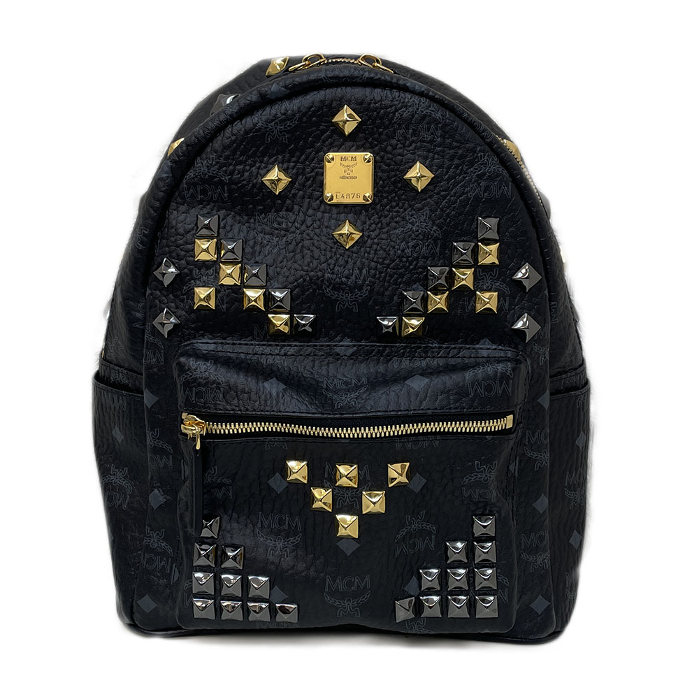 MCM エムシーエム バックパック リュック スタッズ レザー 本革