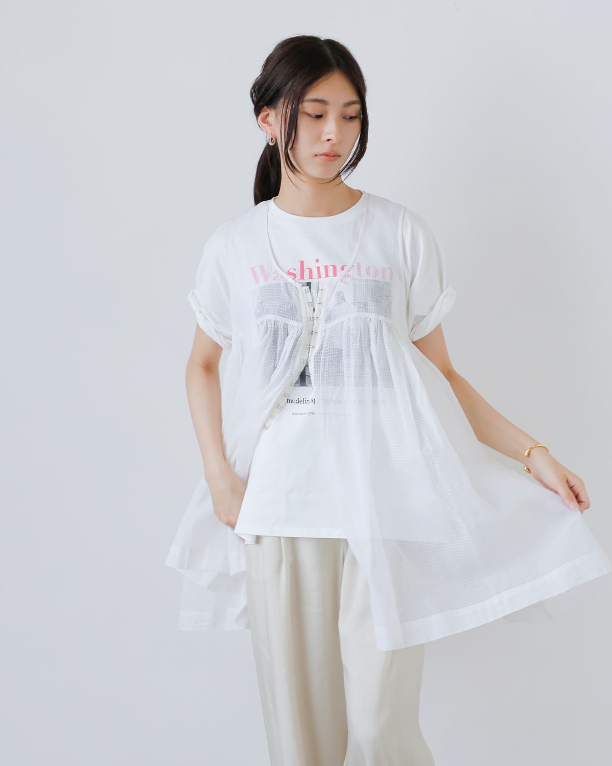 楽天市場】Hella ヘラ コットン シアーボリューム ブラウス “SHEER