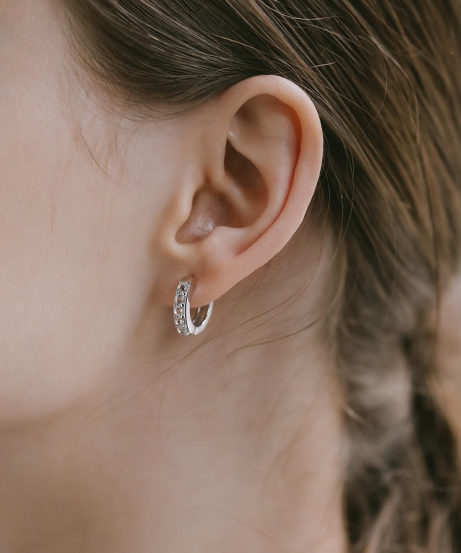 楽天市場】フープピアス キラキラ シルバー 925 フープ ピアス 太め