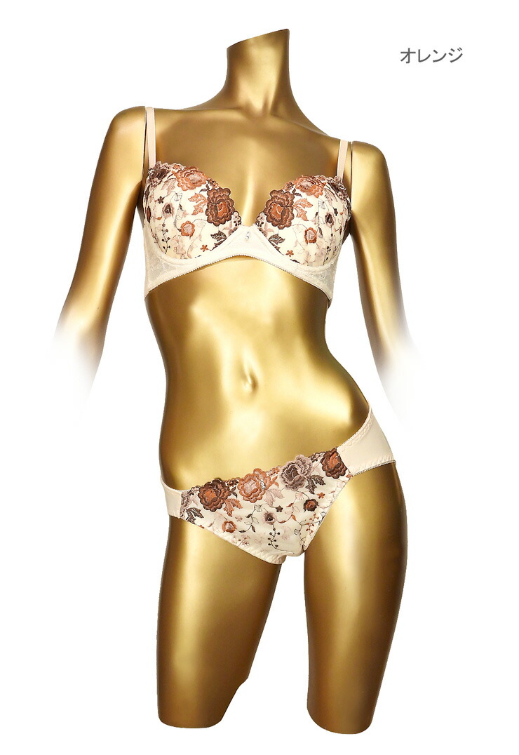 楽天市場】脇高フラワー刺繍 ブラジャー ショーツ 上下セット 下着(J