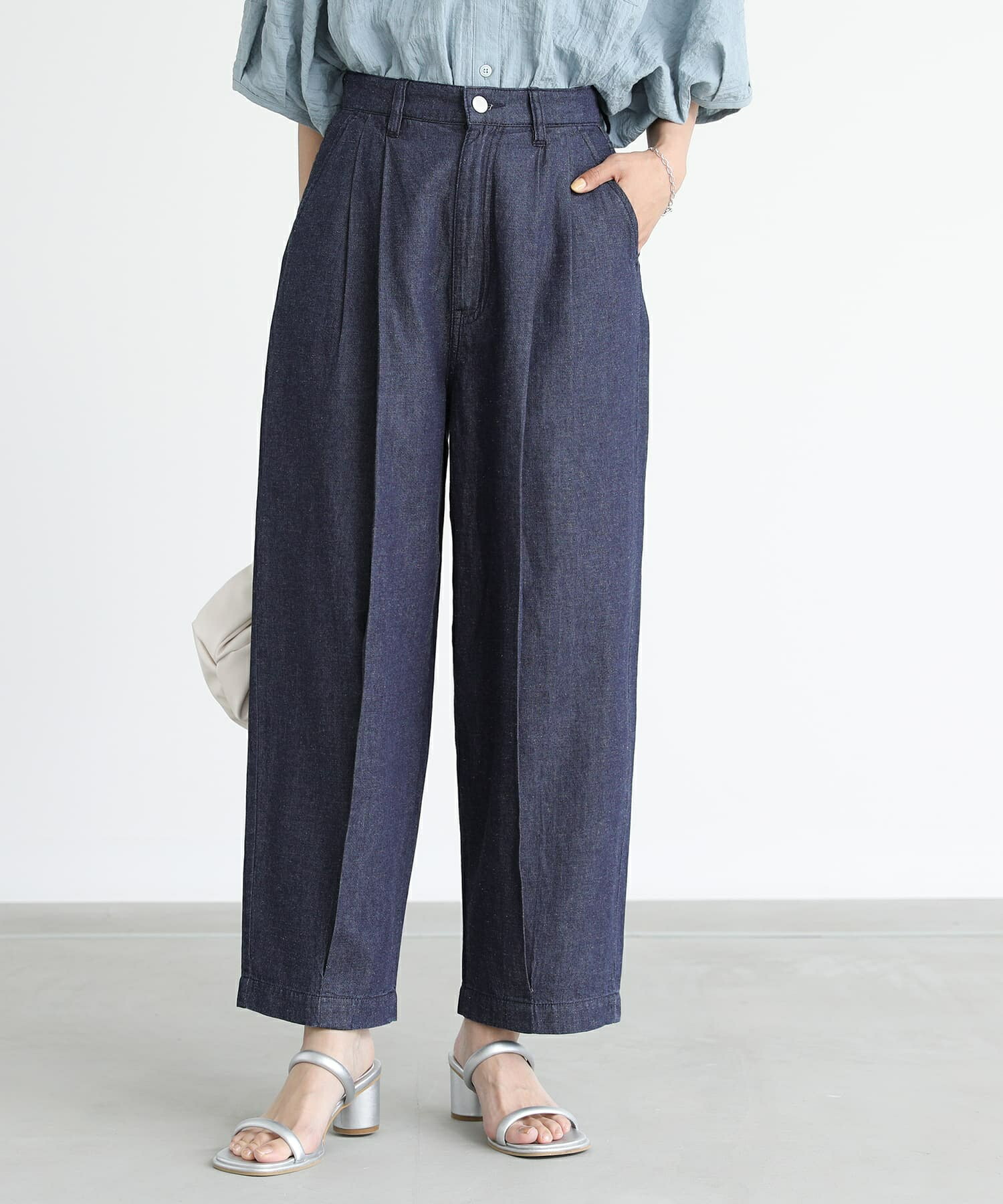 楽天市場】パンツ ペグトップパンツ ボトムス レディース デニム