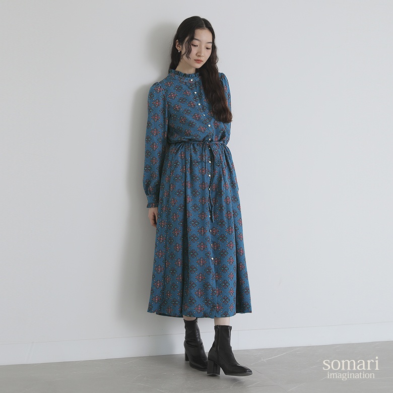 楽天市場】ワンピース ロングワンピース 長袖ワンピース レディース