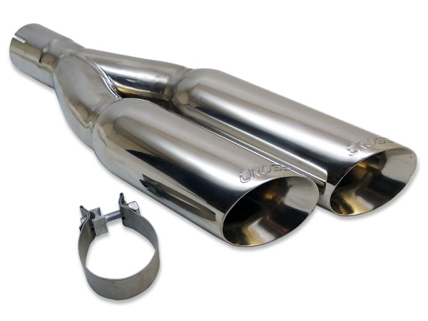 楽天市場】【CROSS】 汎用 デュアル マフラーチップ ロング SUS304