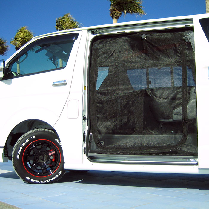 楽天市場】ハイエース 200系 虫除け 防虫ネット 1型〜現行に対応