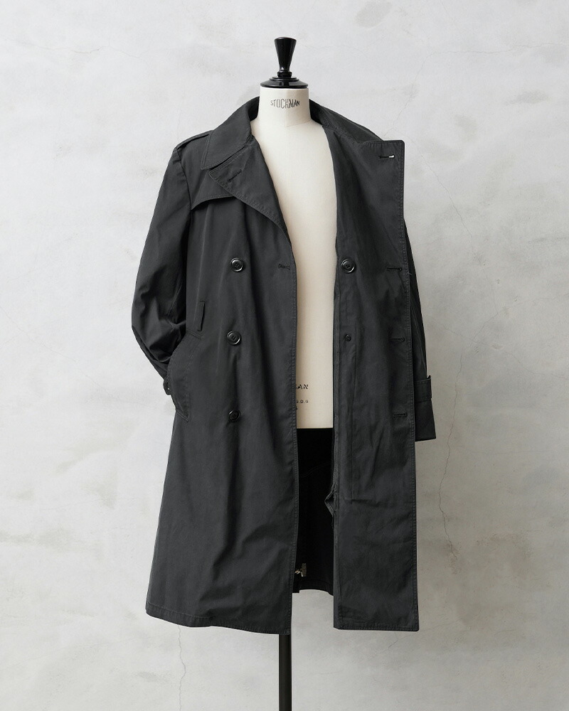 楽天市場】☆実物 USED 米軍 U.S. NAVY ブラックトレンチコート