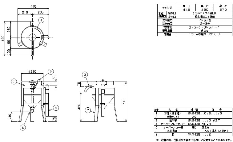 楽天市場】マルゼン 水圧洗米機 MRW-7【業務用】【洗米器】【米とぎ