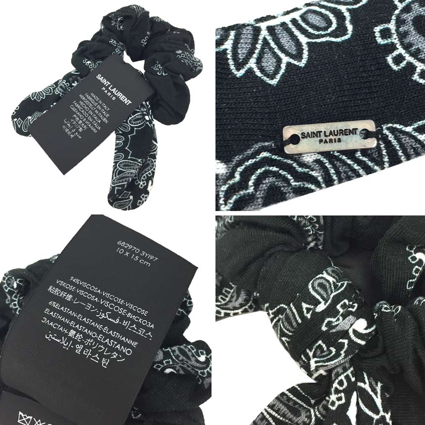 楽天市場】セール SAINT LAURENT PARIS サンローランパリ シュシュ