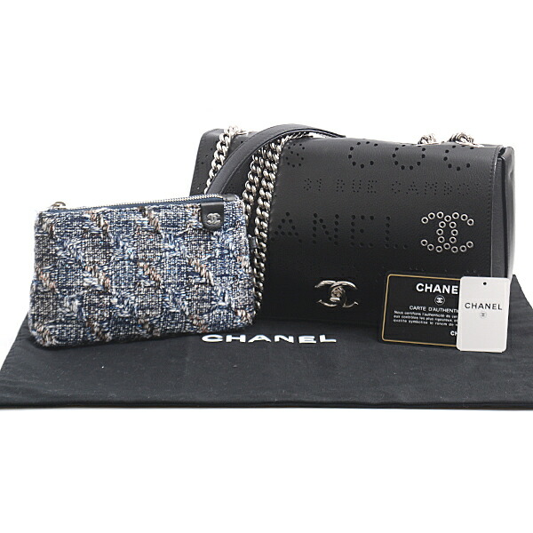 楽天市場】シャネル バッグ レディース パンチング ロゴ チェーン