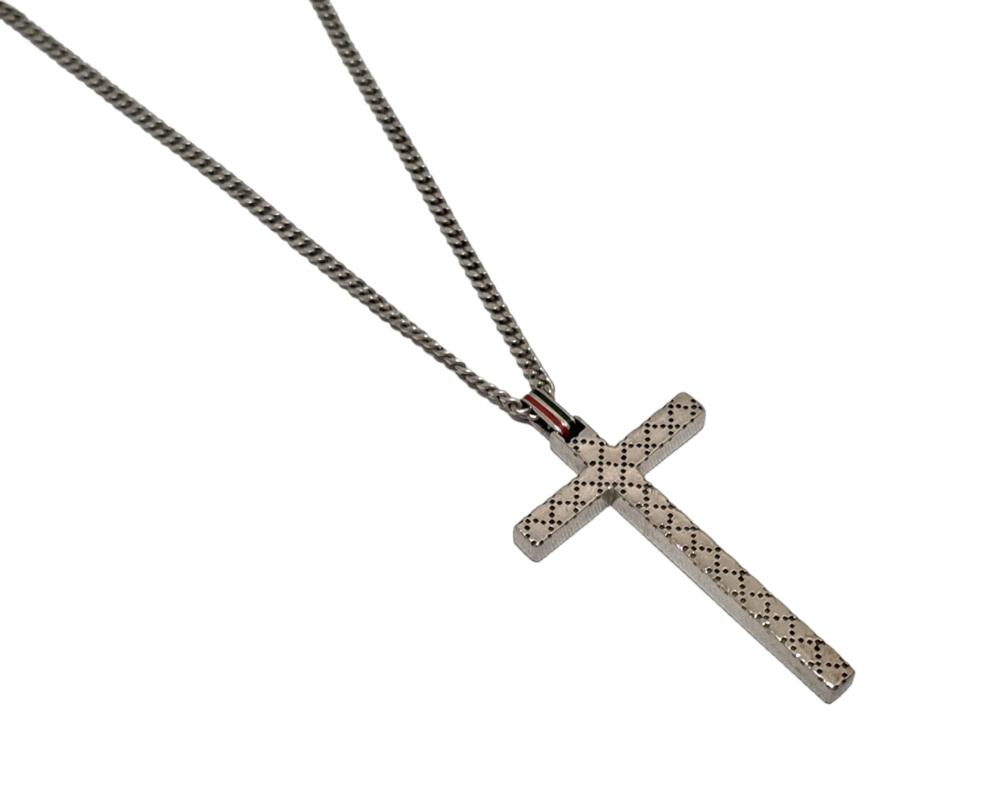 楽天市場】グッチ ディアマンテ クロス ネックレス エイジド