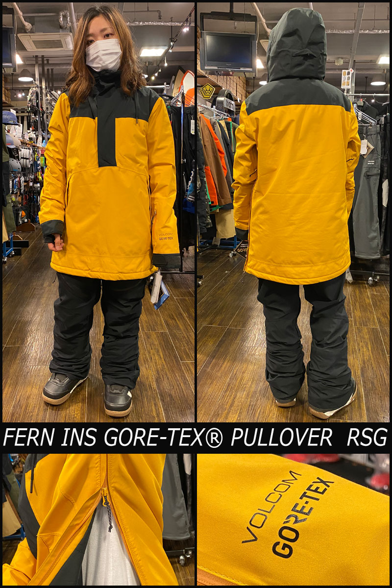 楽天市場】21-22 VOLCOM/ボルコム FERN INS GORE PULLOVER jacket
