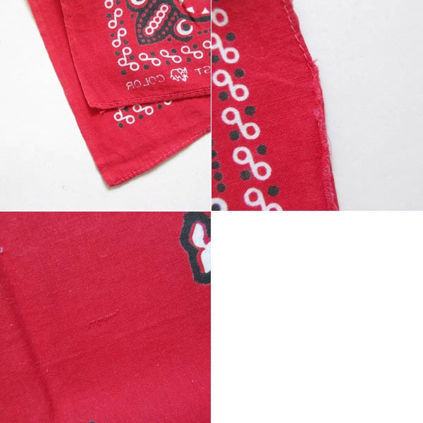 楽天市場】レア/USA製/40's/両耳/下鼻/象/ビンテージ/バンダナ/赤/FAST