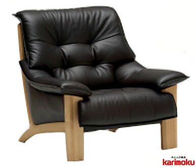 楽天市場】カリモク ZU4900/ZU4950 1Pソファ 本革張レザーソファ 肘掛