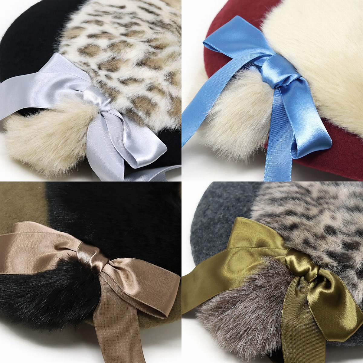 楽天市場】ベレー帽 レディース 秋冬 ネコ ベレー 帽子 バラ色の帽子