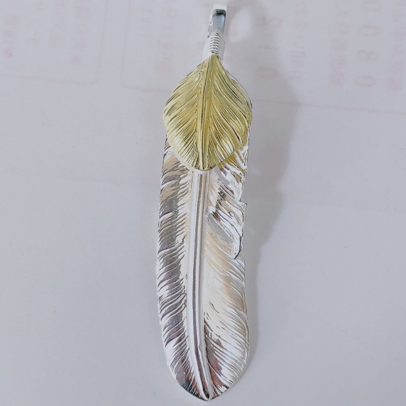 楽天市場】18k上金フェザー 18金上金特大フェザー : Fashion Bonita