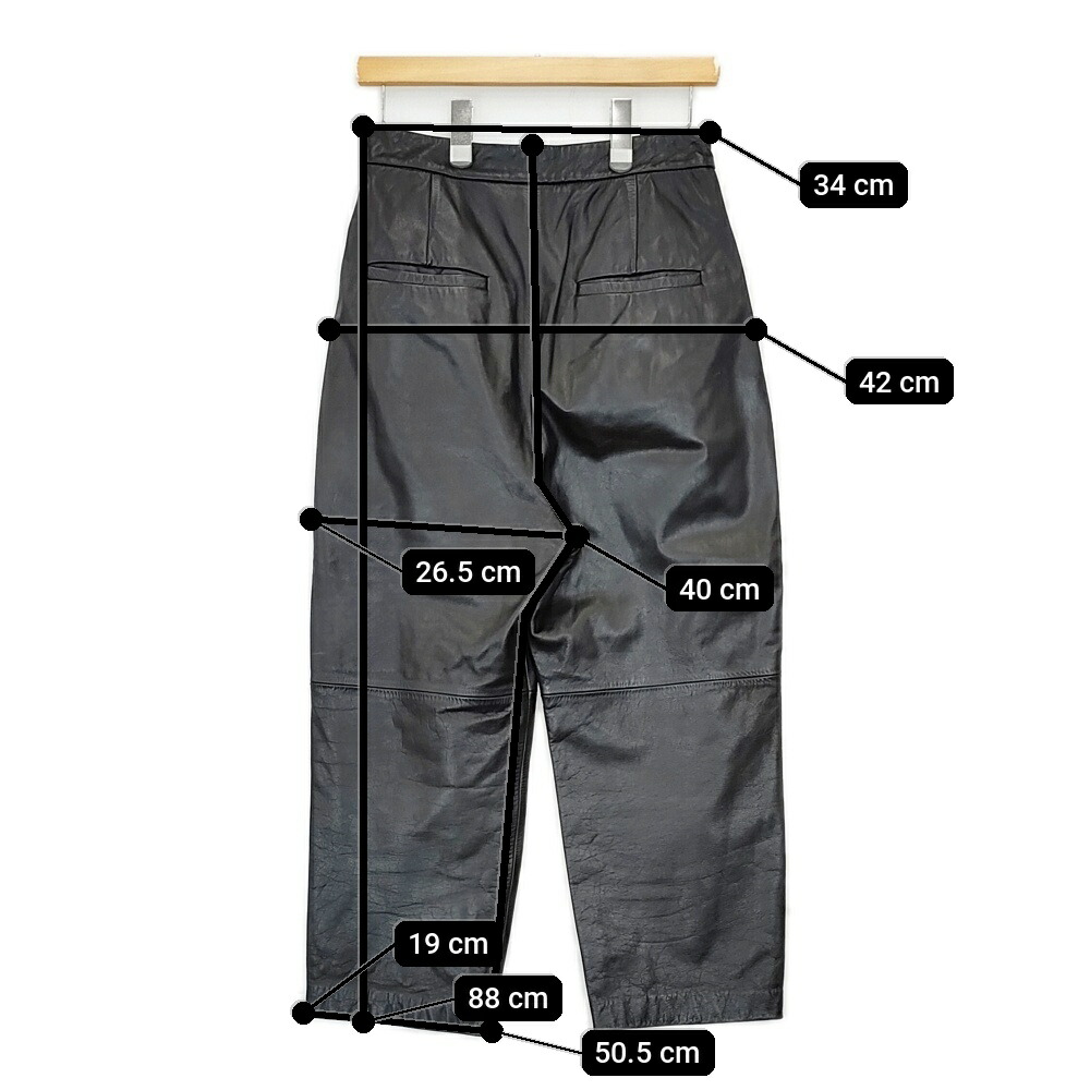 楽天市場】ROKU 6 BEAUTY&YOUTH 牛革 レザー 2タックパンツ 8614-199