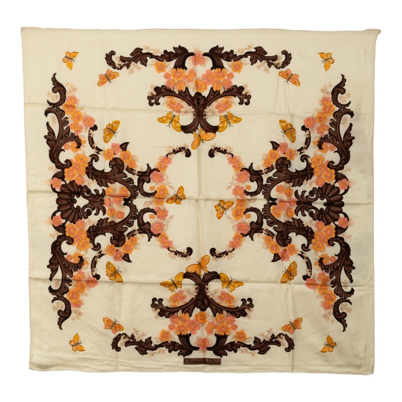 楽天市場】ディオール ヴィンテージ 花柄 フラワー 蝶 バタフライ 総柄