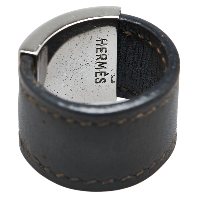 楽天市場】エルメス ルーリー リング 指輪 カーキ シルバー レザー