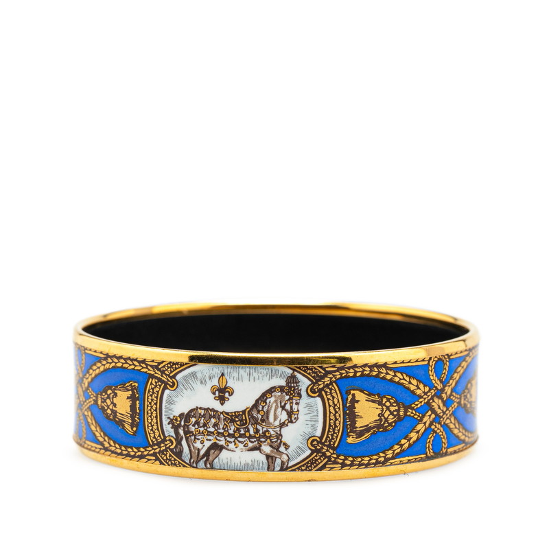 楽天市場】エルメス エマイユGM ホース 馬 バングル ゴールド ブルー